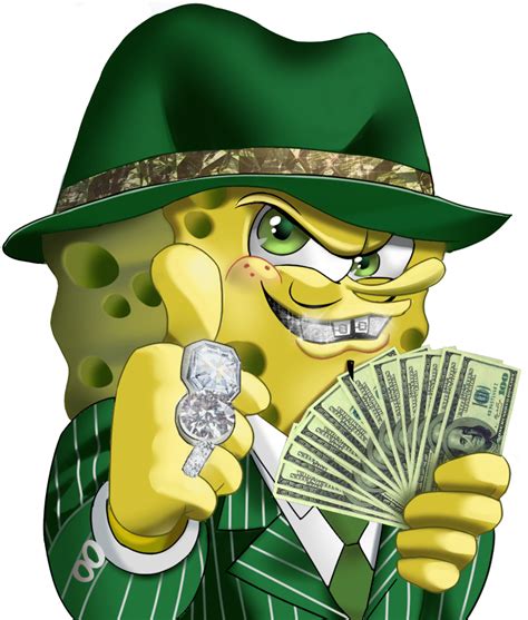Related SpongeBob In Suit Gangster Cartoon Wallpapers. A humorous gangster cartoon artwork of SpongeBob in a striped green suit and green fedora hat holding dollar bills. Multiple sizes available for all screen sizes and devices. 100% …